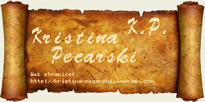 Kristina Pecarski vizit kartica